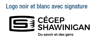 Logo noir et blanc avec signature